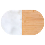 Marmer en bamboe Serveerplank Ovaal (37 x 22 cm) image 2