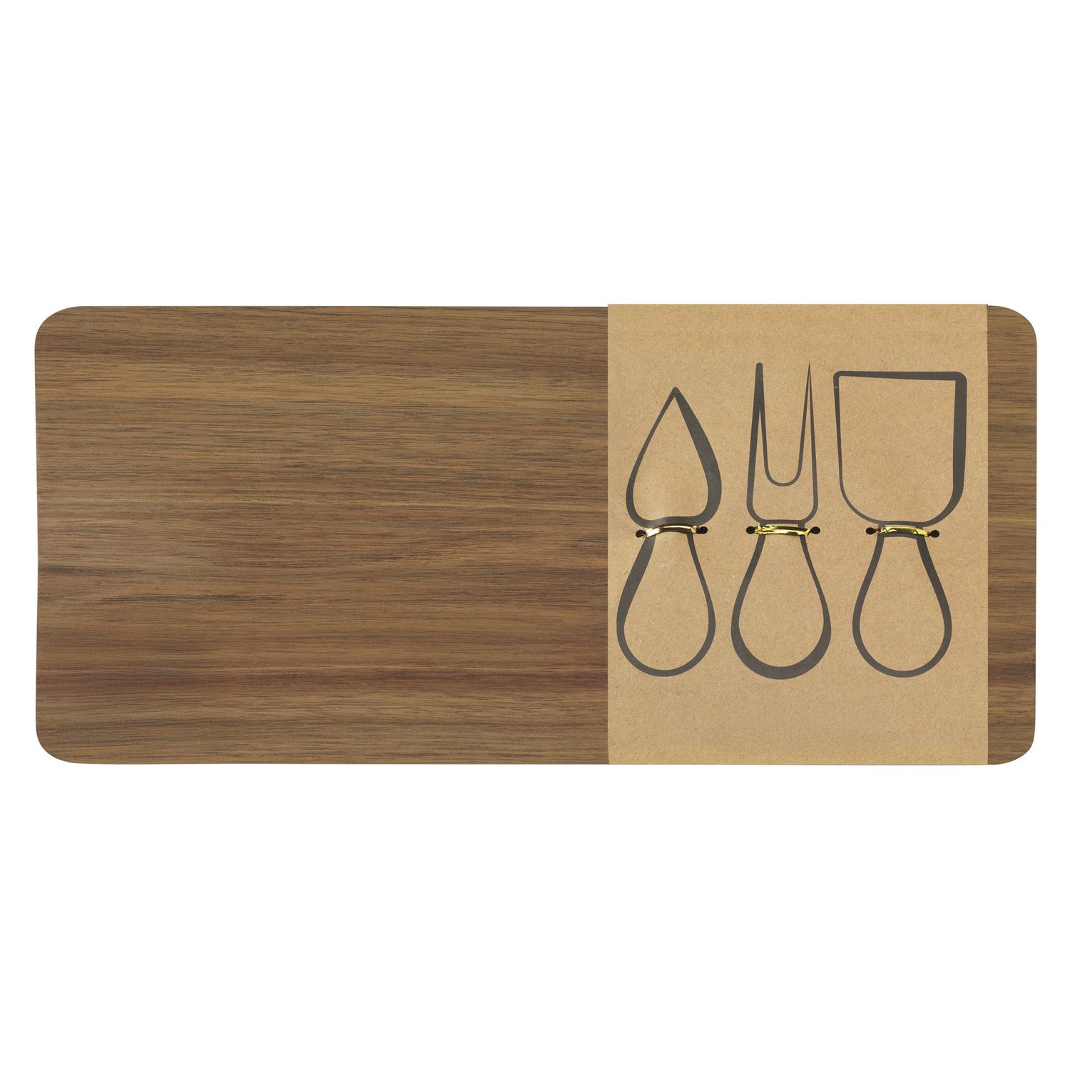 Kaasplank met mesjes - 37,5 x 17,5 cm image 2