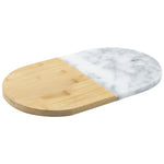 Marmer en bamboe Serveerplank Ovaal (37 x 22 cm) image 0