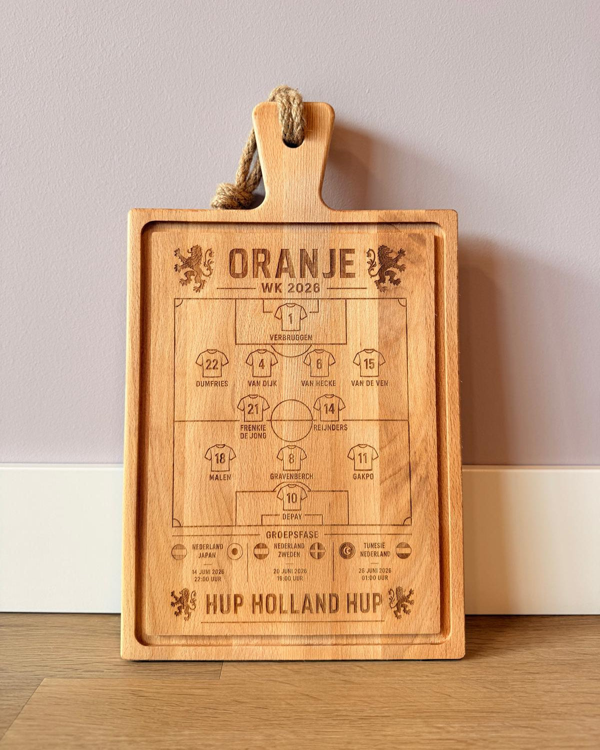 Oranje WK 2026 Borrelplank 40x20cm